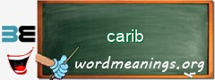 WordMeaning blackboard for carib